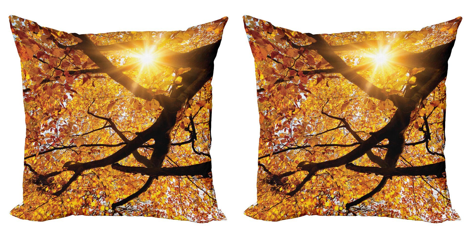Kissenbezüge Modern Accent Doppelseitiger Digitaldruck, Abakuhaus (2 Stück), Natur Sonne im Oktober Ernte