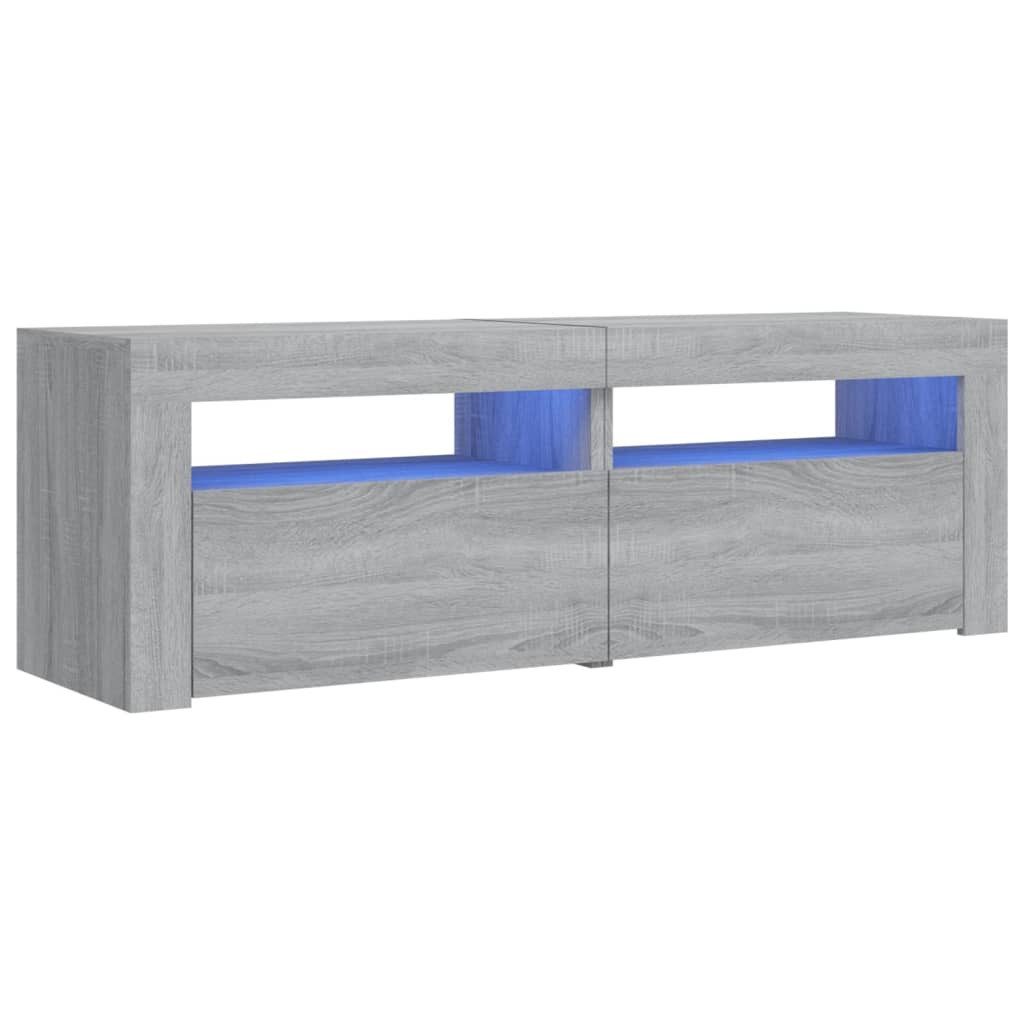 vidaXL TV-Schrank TV-Schrank mit LED Leuchten Grau Sonoma 120x35x40 cm Lowb günstig online kaufen