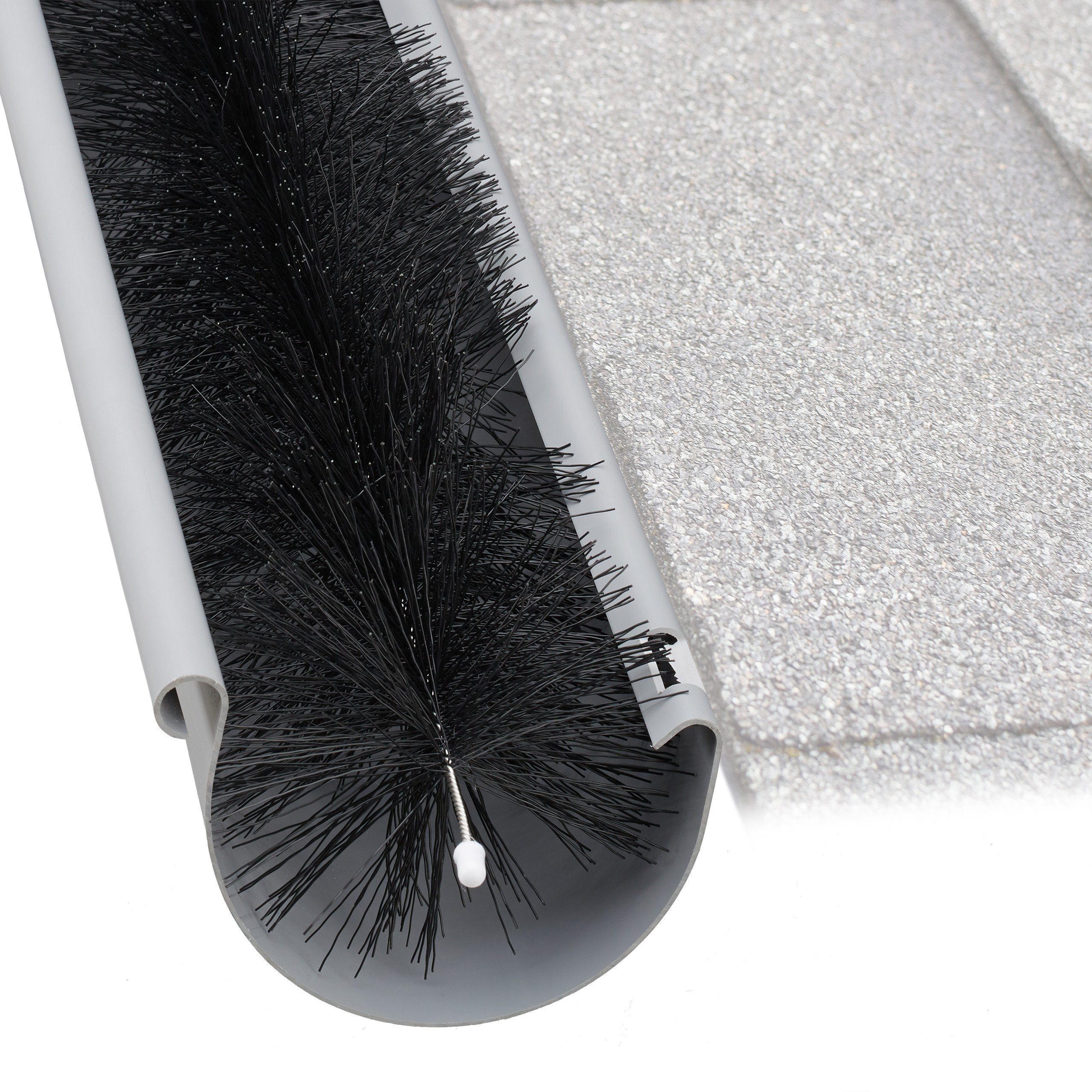 relaxdays Dachrinnenreiniger Dachrinnenbürste 10 cm, Handelsübliche Dachrinnen bis 10 cm, (1-tlg)