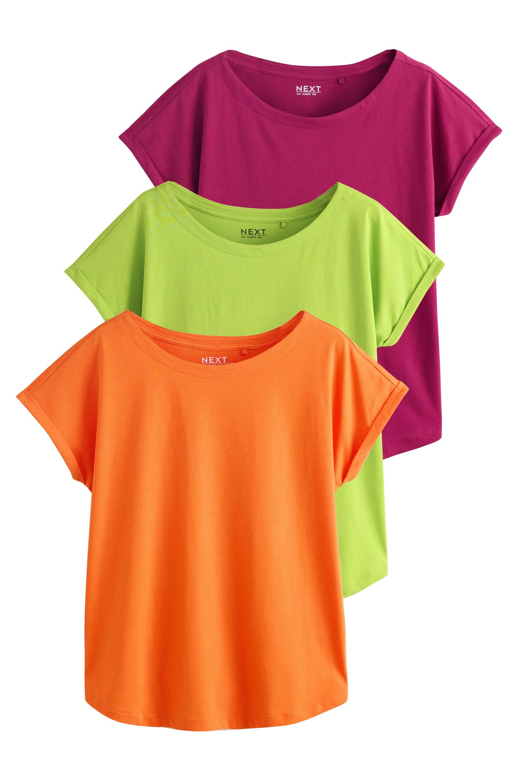 Next T-Shirt -Shirts mit Flügelärmeln im 5er-Pack (3-tlg)