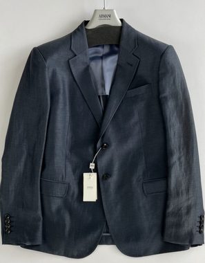 ARMANI COLLEZIONI Sakko Armani Collezioni Silk Lino Seide Leinen Sakko Regular Blazer Jacke Bl