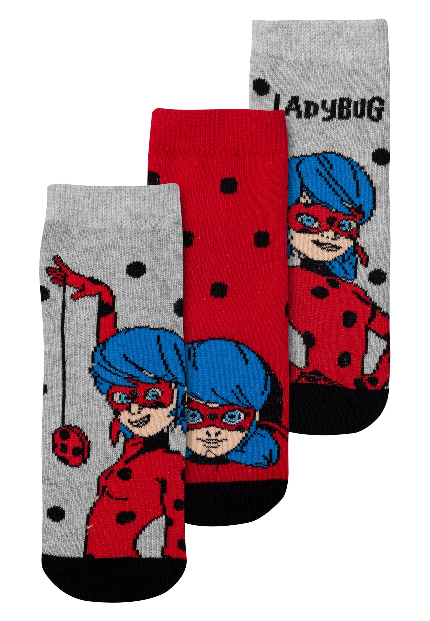 United Labels® Носки Miraculous - Ladybug - veschiedene Motive, z.B. Jojo, 3er-Pack