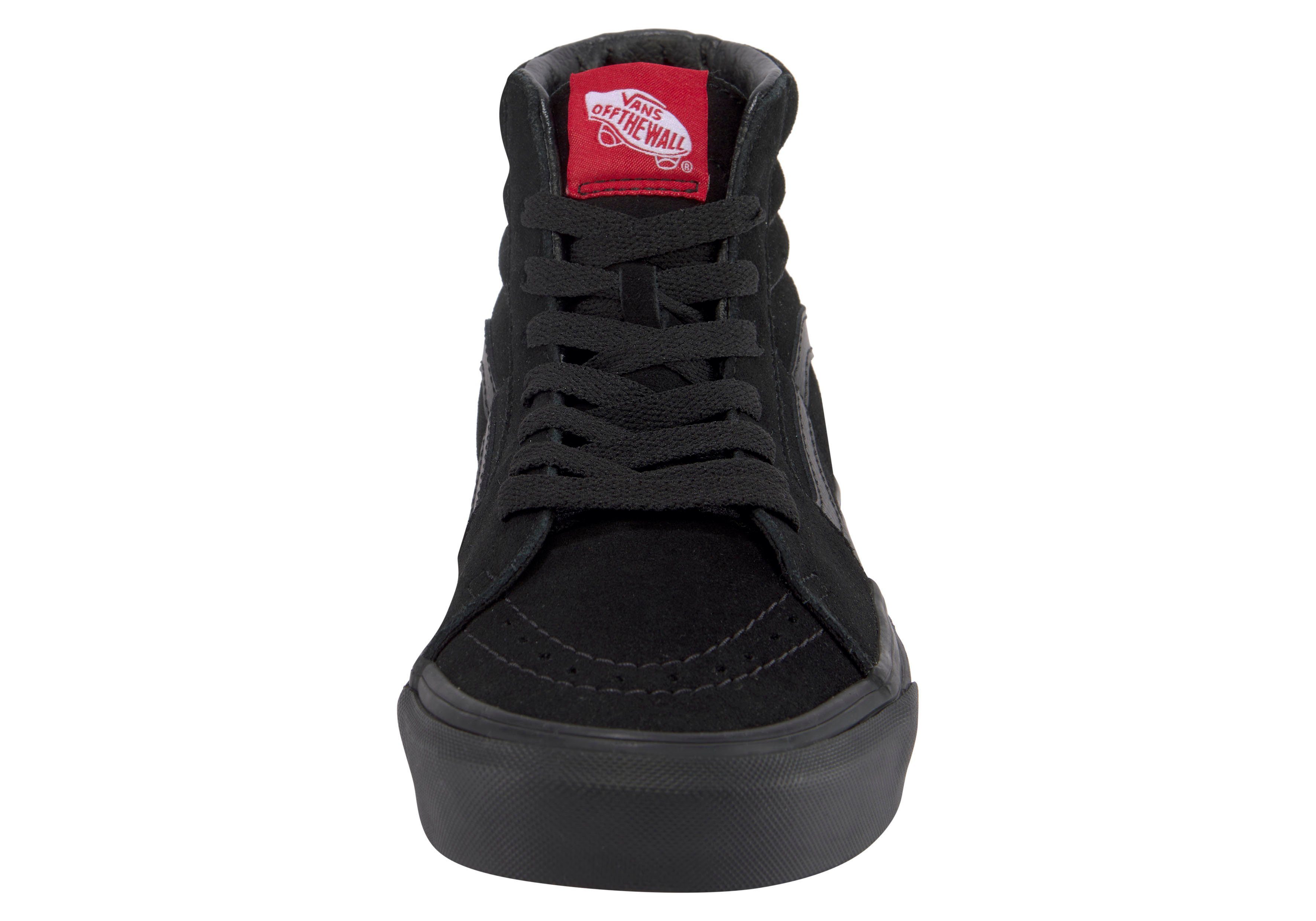 Sneaker SK8-Hi kontrastfarbenem Vans Logobadge der an mit Ferse