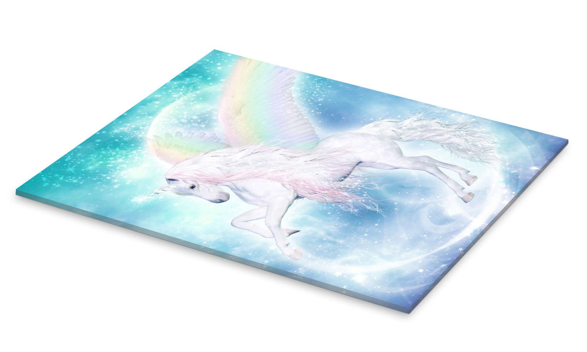 Posterlounge Wandbild Regenbogen-Einhorn Pegasus, Dolphins DreamDesign, erhältlich als Poster, Leinwandbild, Wandsticker oder Acrylglasbild