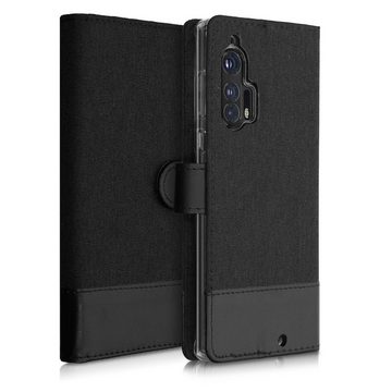 kwmobile Handyhülle Wallet Case für Motorola Edge Plus / Edge+, Hülle mit Ständer - Handyhülle Kartenfächer