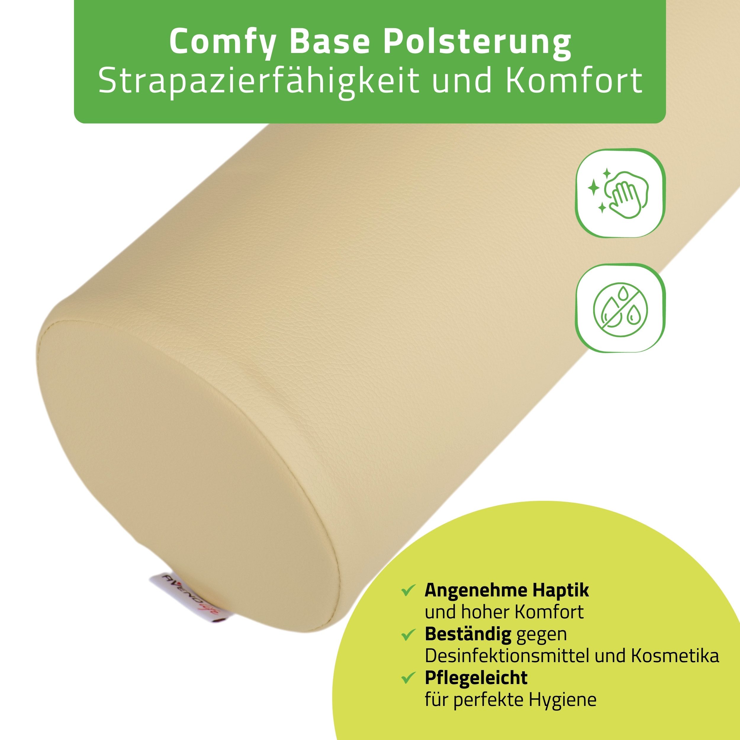 Habys Massageliege Vollrolle Knierolle Lagerungsrolle für Behandlungsliege 15 x 60cm Yoga