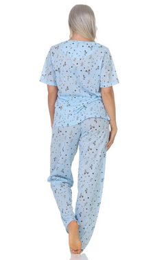 EloModa Pyjama Damen Pyjama zweiteiliger Schlafanzug Pyjama-Set, M L XL 2XL (2 tlg)