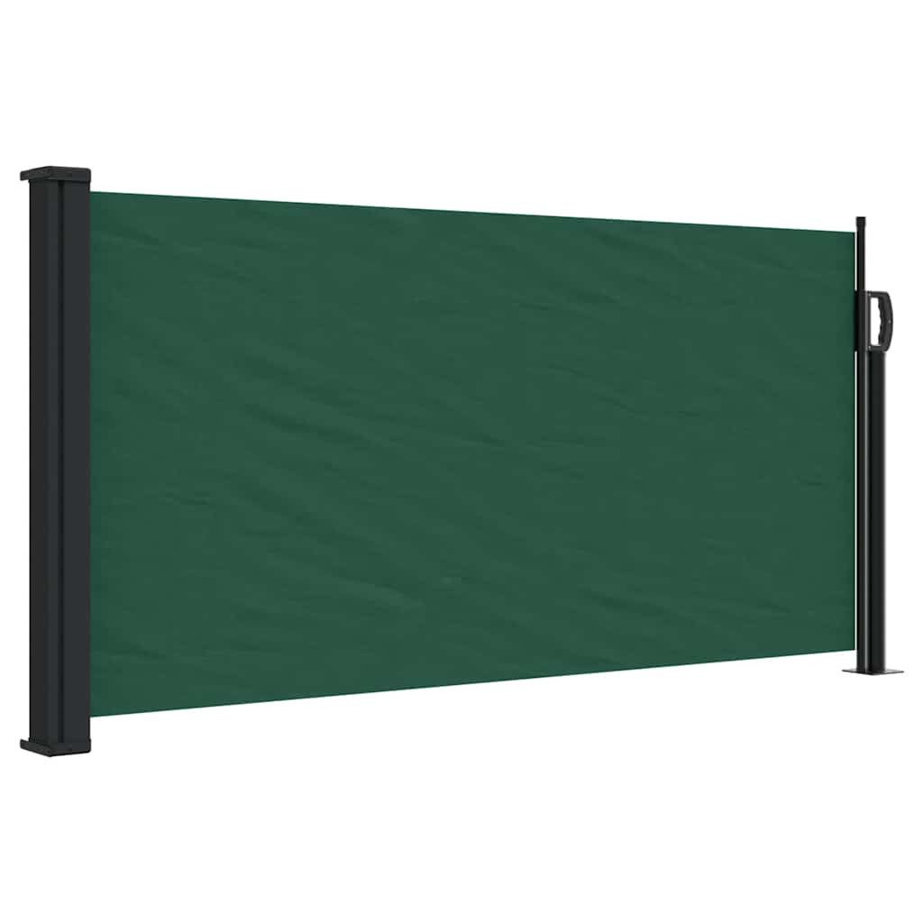 vidaXL Seitenmarkise Seitenmarkise Ausziehbar Dunkelgrün 100x300 cm
