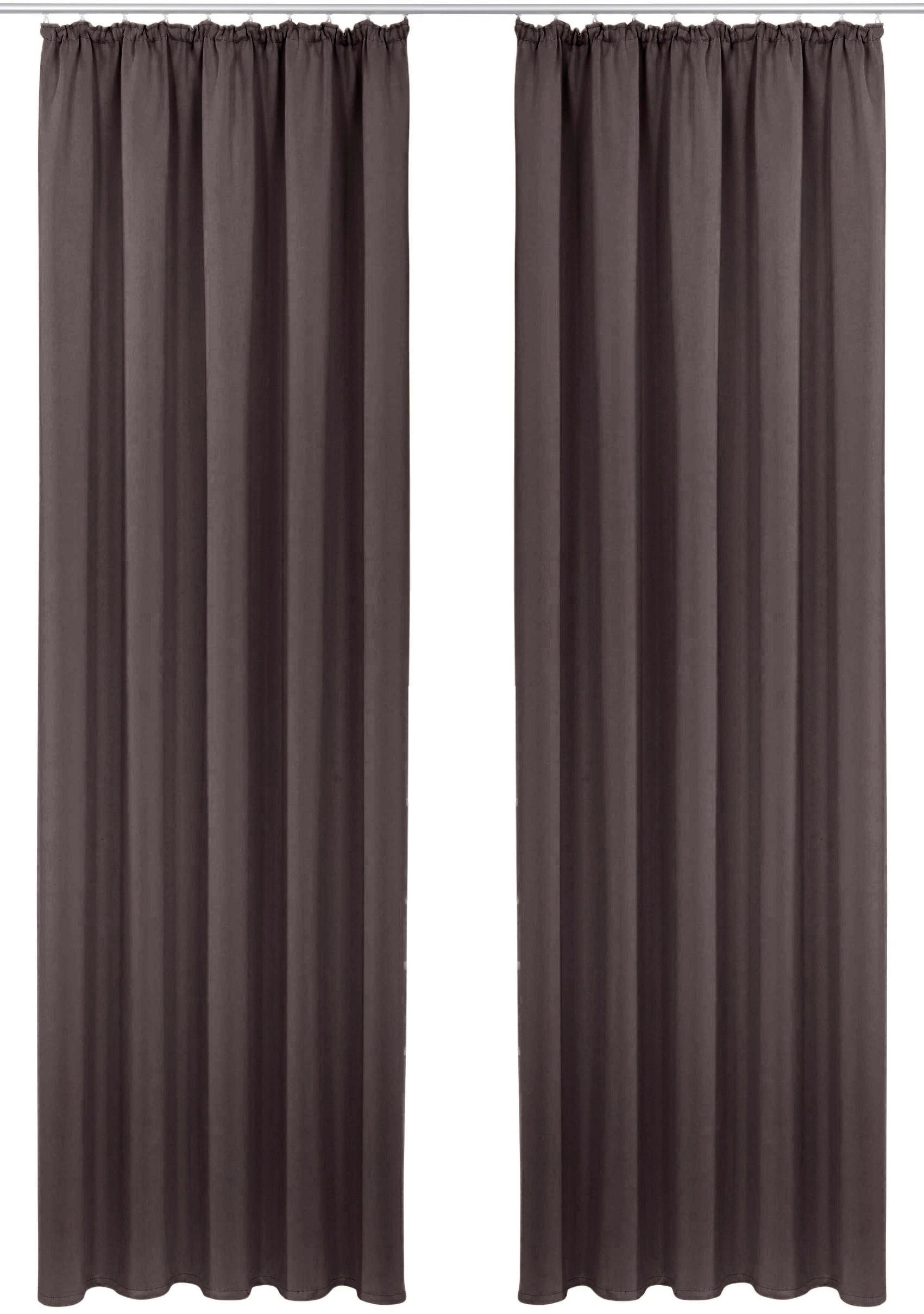 my home Gardine SOLA (1 St), Kräuselband, verdunkelnd, Polyester, Breite:130 cm, 1 Schal, einfarbig, Verdunkelung