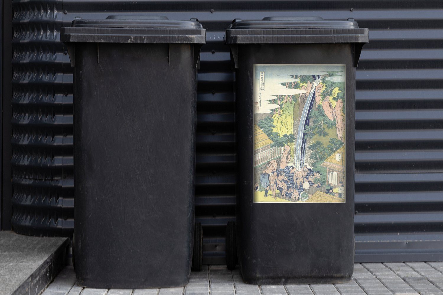 bei St), Container, der Mülltonne, Mülleimer-aufkleber, Oyama - (1 Wandsticker in Provinz Der MuchoWow Abfalbehälter Sagami Gemälde Roben-Wasserfall von Sticker,