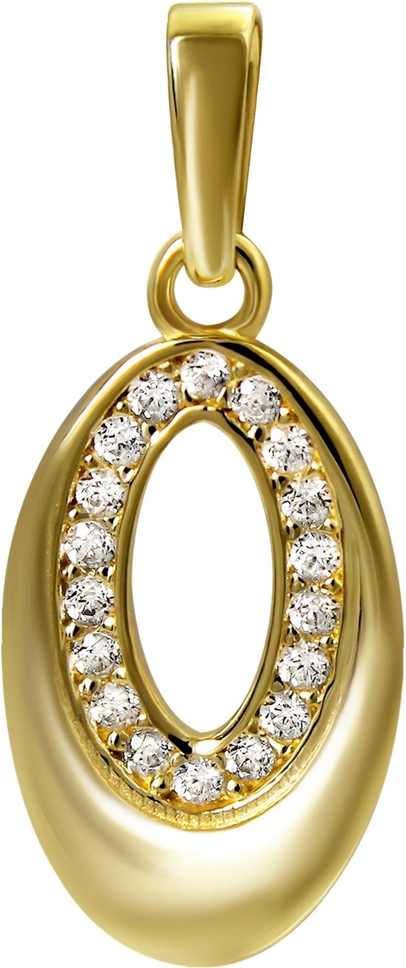 GoldDream Kettenanhänger GoldDream Kettenanhänger Oval Zirkonia (Kettenanhänger), Ovalanhänger 333 Gelbgold - 8 Karat, gold