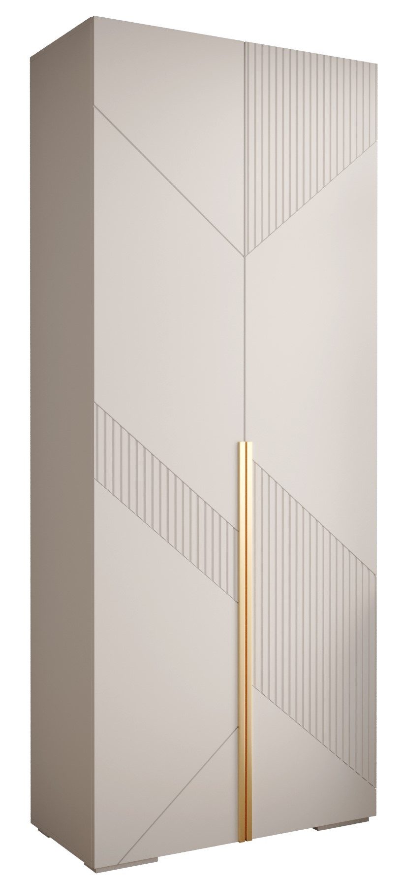 Drehtürenschrank MANHATTAN RYFEL 7 Schlafzimmerschrank mit Kleiderstange und Regalen