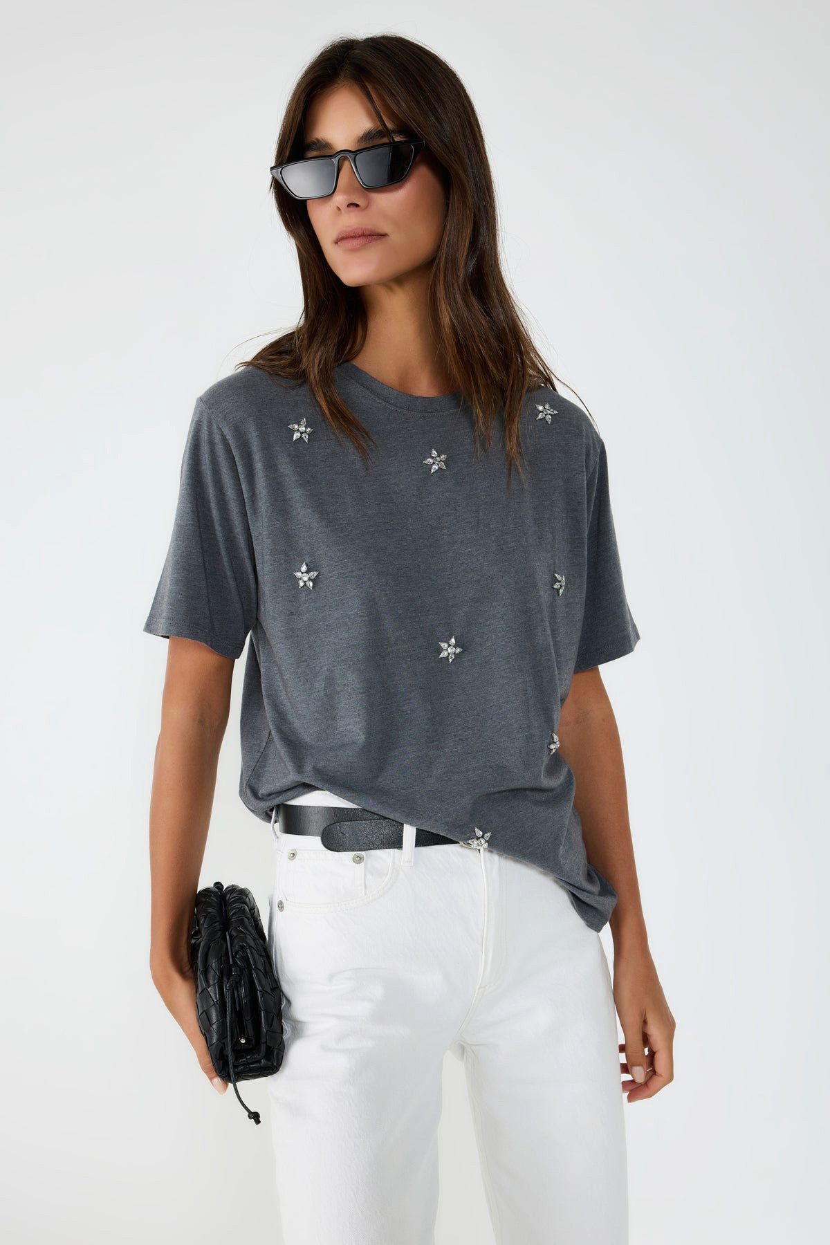 No Matter What T-Shirt Anthrazit Blumen günstig online kaufen