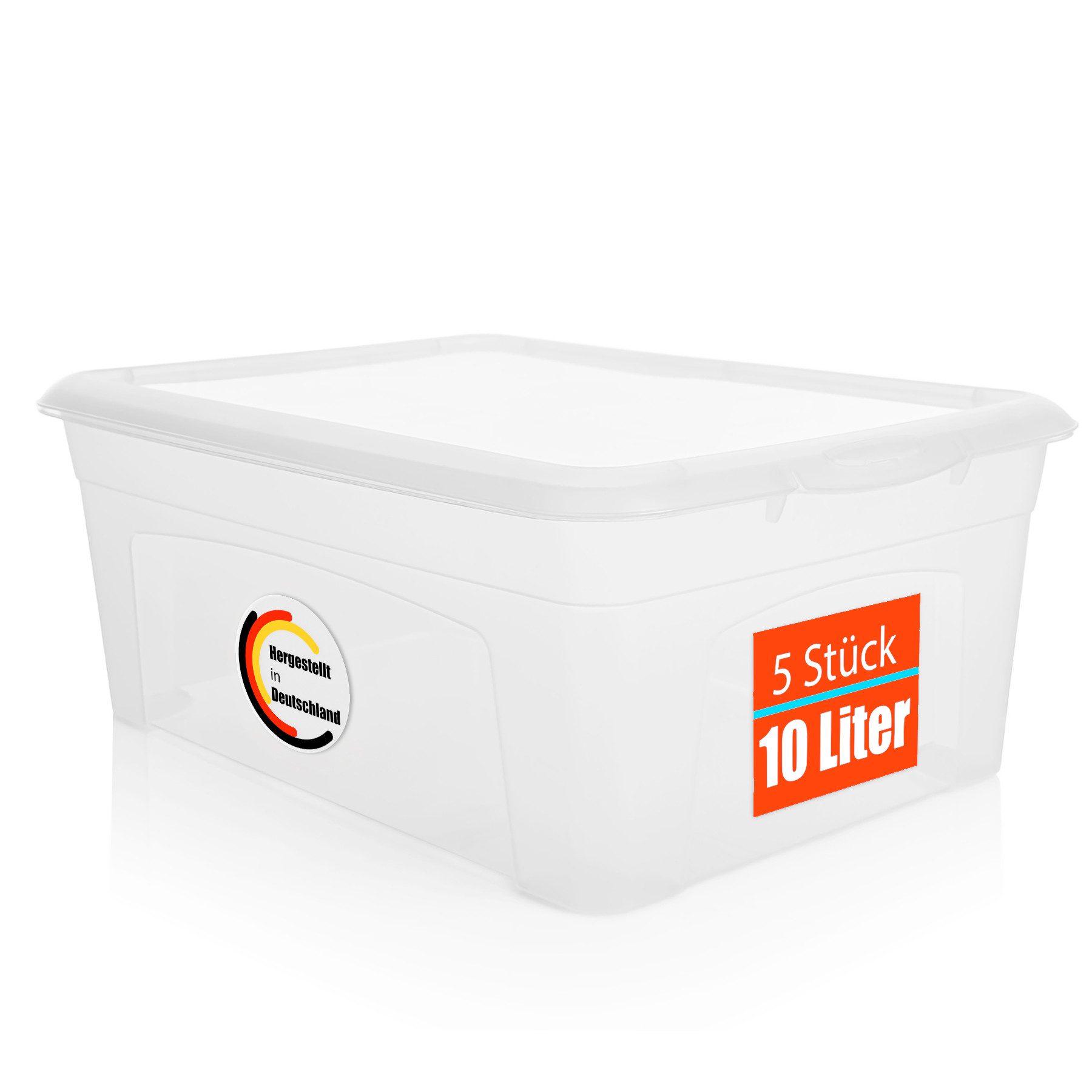 BigDean Aufbewahrungsbox 5 Stück Plastikboxen mit günstig online kaufen