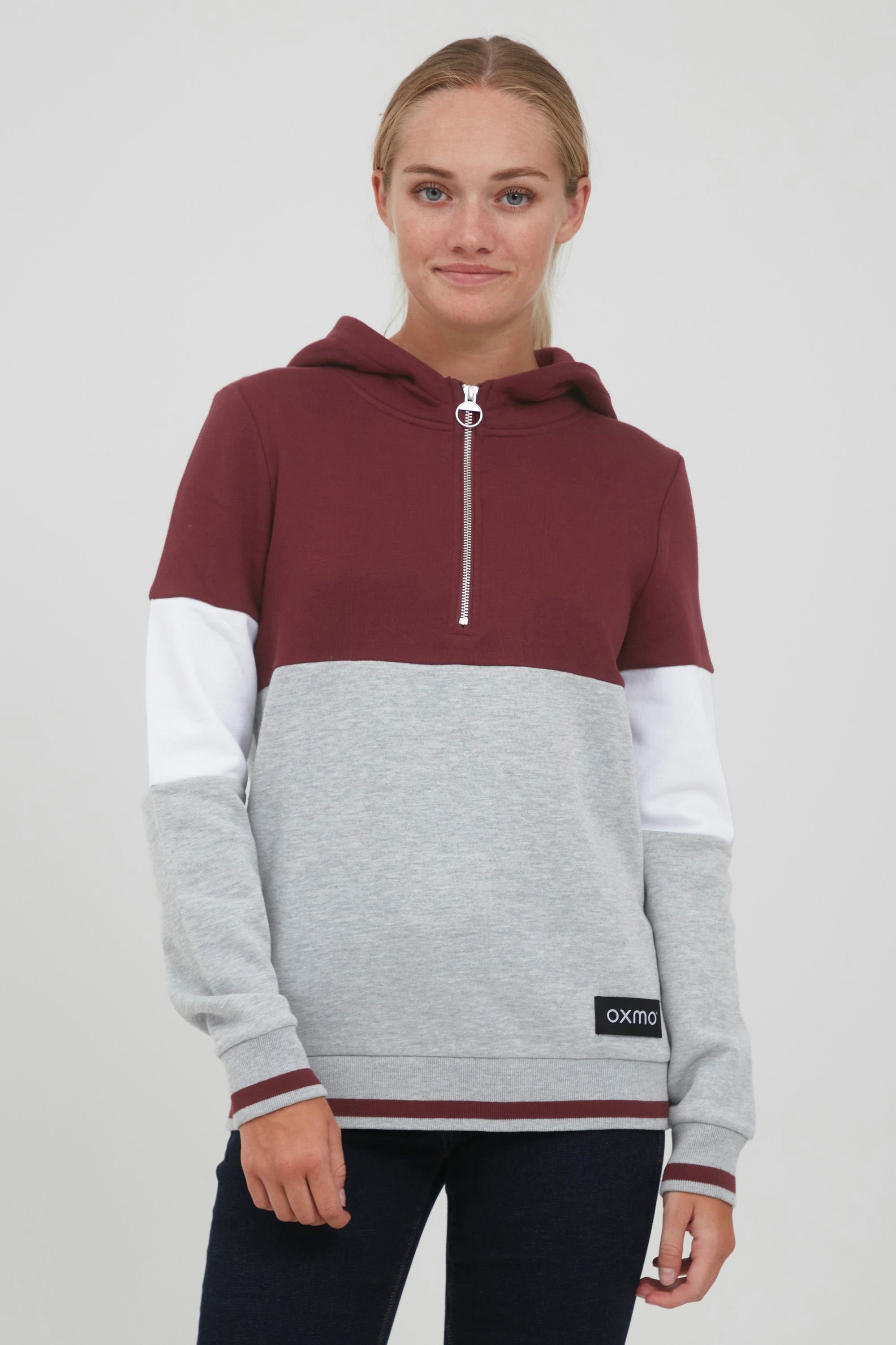 OXMO Hoodie OXOmara Kapuzenpullover mit Reißverschluss