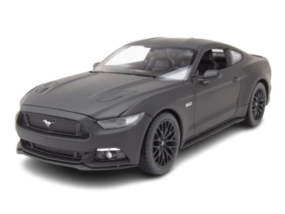 Welly Modellauto Ford Mustang GT 2015 matt schwarz, Maßstab 1:24