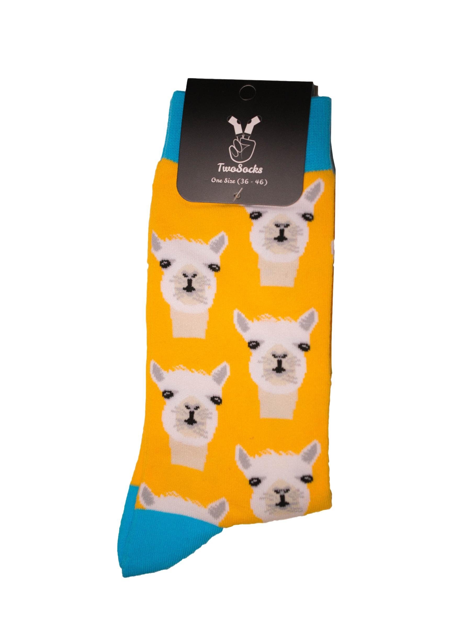 TwoSocks Freizeitsocken Alpaka Socken lustige Socken Herren & Damen, Einheitsgröße (1-Paar)