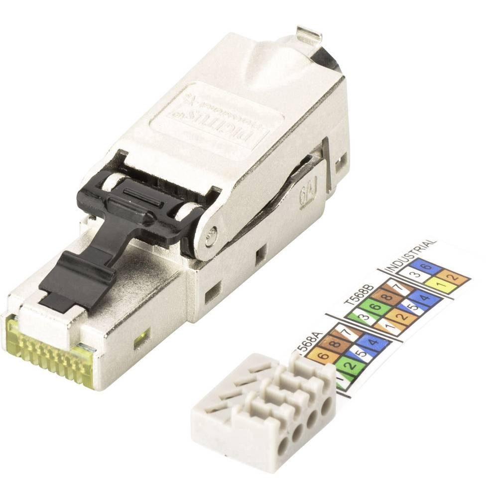 Digitus Geschirmter RJ45-Stecker zur Feldkonfektionierung, AWG 22-27 DN-93631 Netzwerk-Adapter, Farbcodiert, Geschirmt, Halogenfrei, verriegelbar