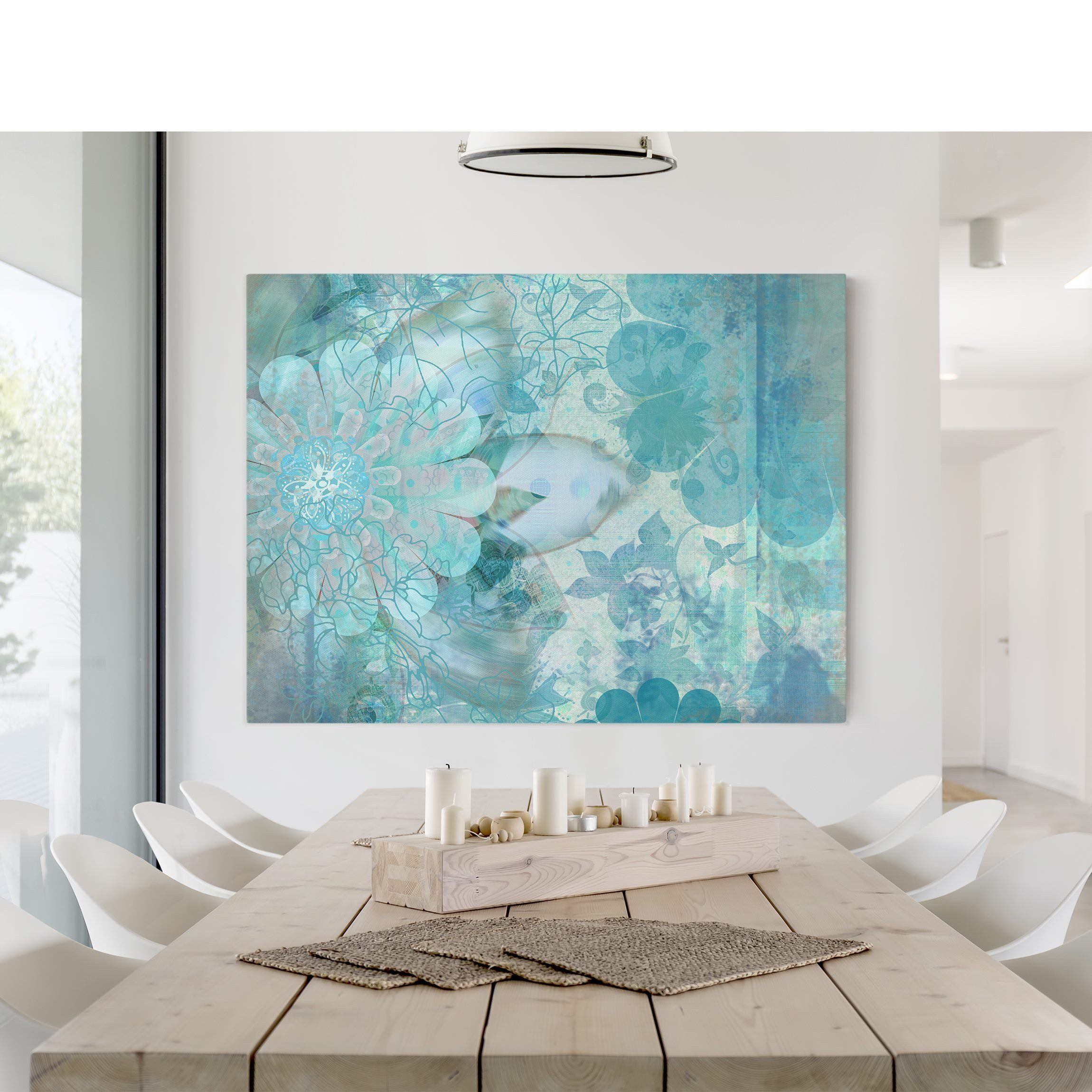 Bilderdepot24 Leinwandbild Blumen Modern floral Natur günstig online kaufen