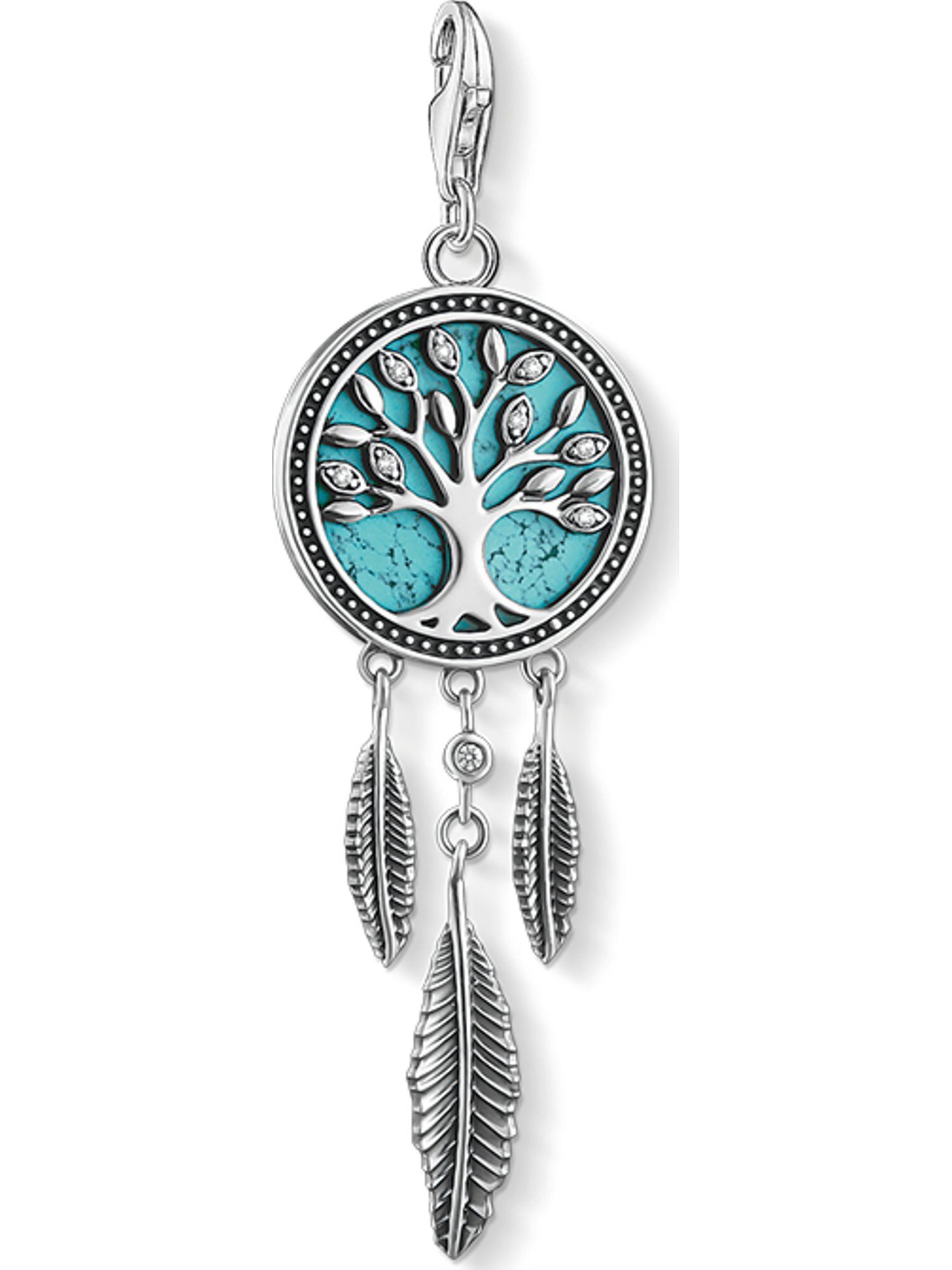Kettenanhänger Thomas Sabo Damen-Charm 925er Silber 9 Zirkonia
