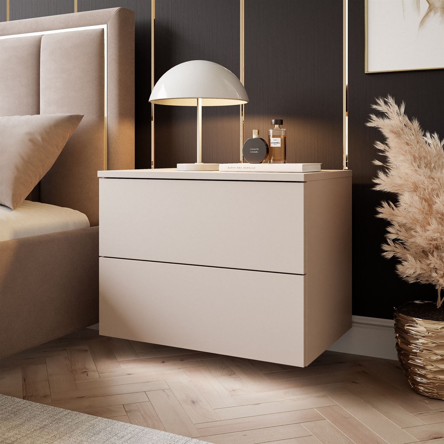 Lookway Nachttisch LINA 2S Kaschmir Hängender günstig online kaufen