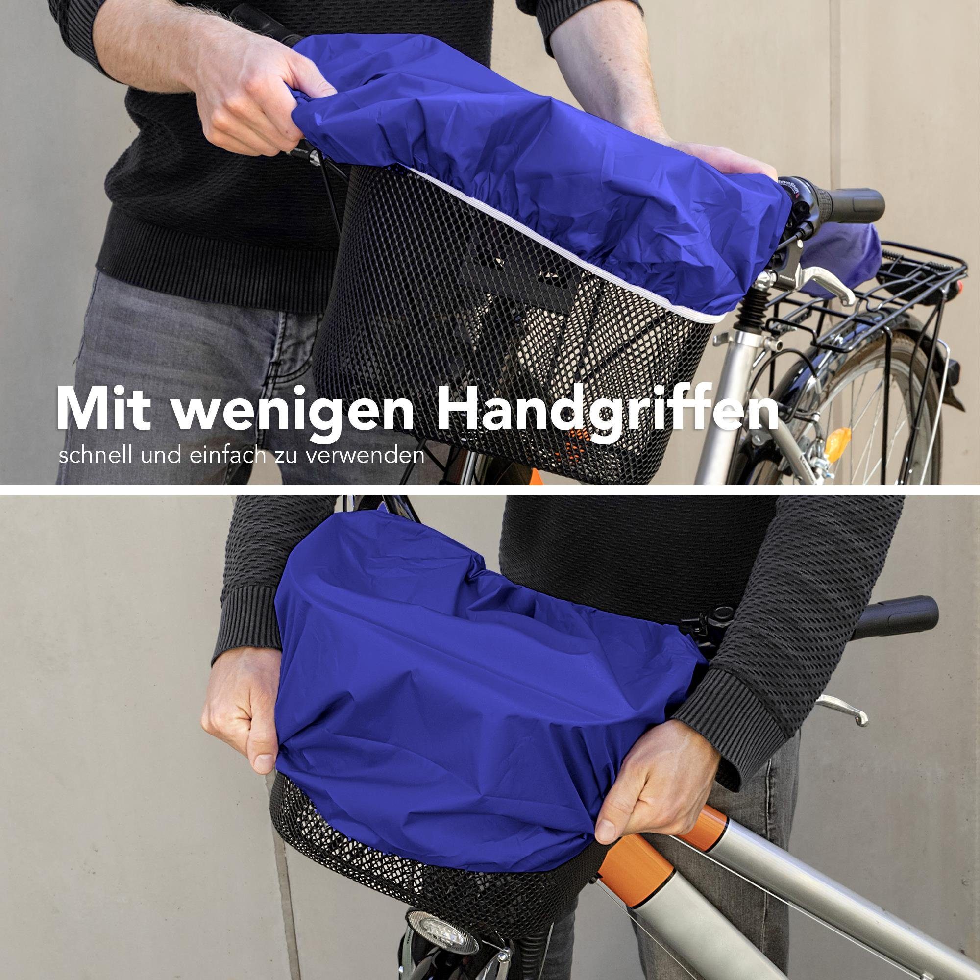 Korb, Körbe Universal Regenhülle Blau EAZY CASE Fahrradkorb Regenschutz wasserabweisend Fahrradkorb Korbüberzug für für