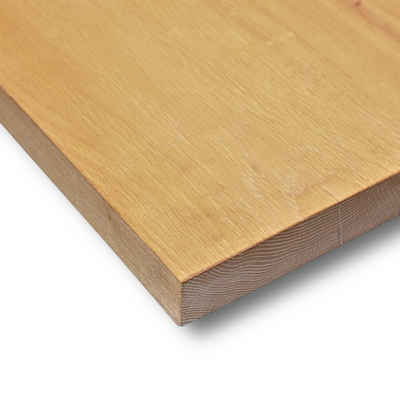 holz4home Esstischplatte Tischplatte Echtholz Eiche, 160x80x4cm, Esstisch, Schreibtischplatte