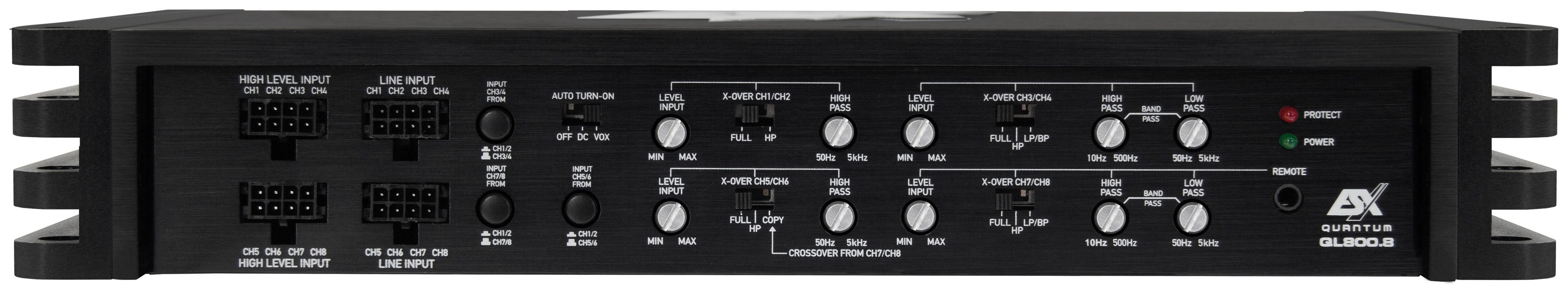 ESX Quantum QL800.8, 8-Kanal Class-D Verstärker Endverstärker (Anzahl Kanäle: 8)