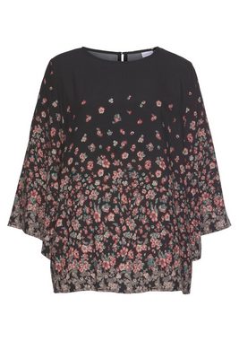 LASCANA Druckbluse mit Blumendruck und Trompetenärmel, Blusenshirt, elegant