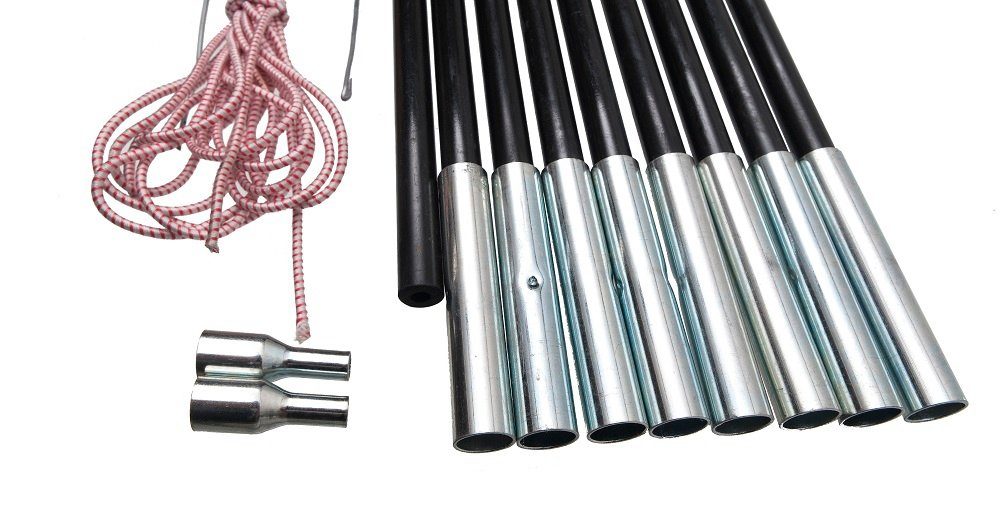 BasicNature Zeltstange BasicNature Fiberglaszeltstange 4 m Ø 7,9 mm 7 Segmente, BasicNature Fiberglaszeltstange - 4 m x 7,9 mm 7 Segmente