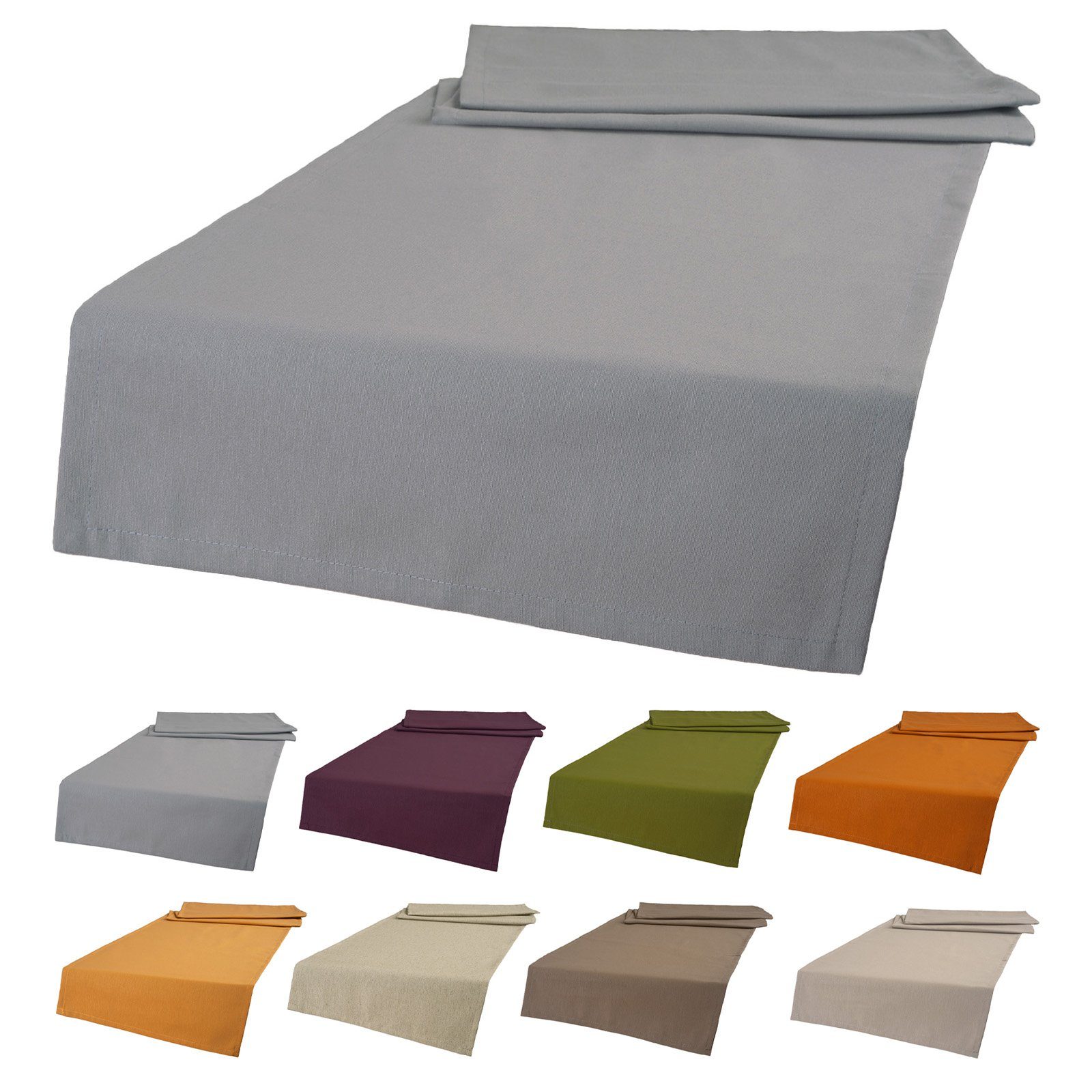 beties Tischläufer Wunschton (1-tlg, 1 Stück), Tischläufer ca. 40x130 cm, unifarben, einfarbig silber