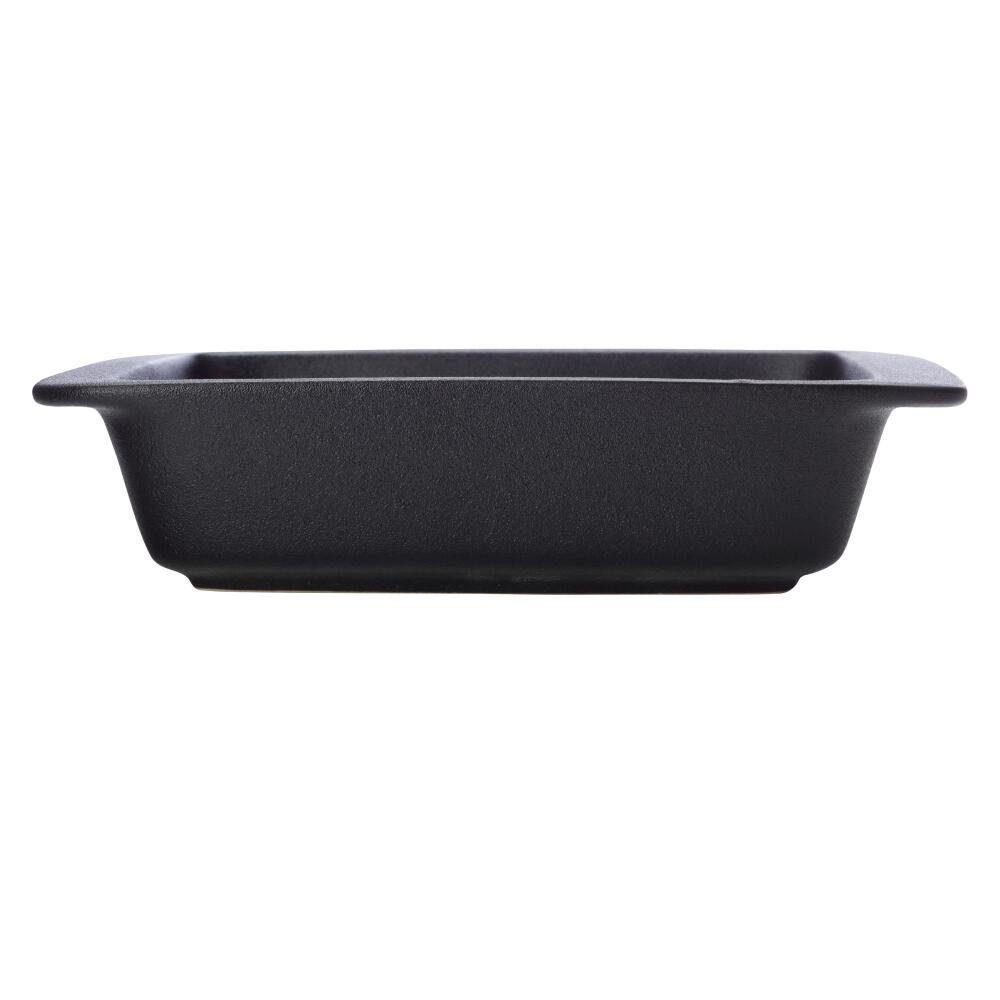 & 6 cm, Auflaufform Maxwell Williams x strukturierte Caviar Oberfläche Keramik, Black 26