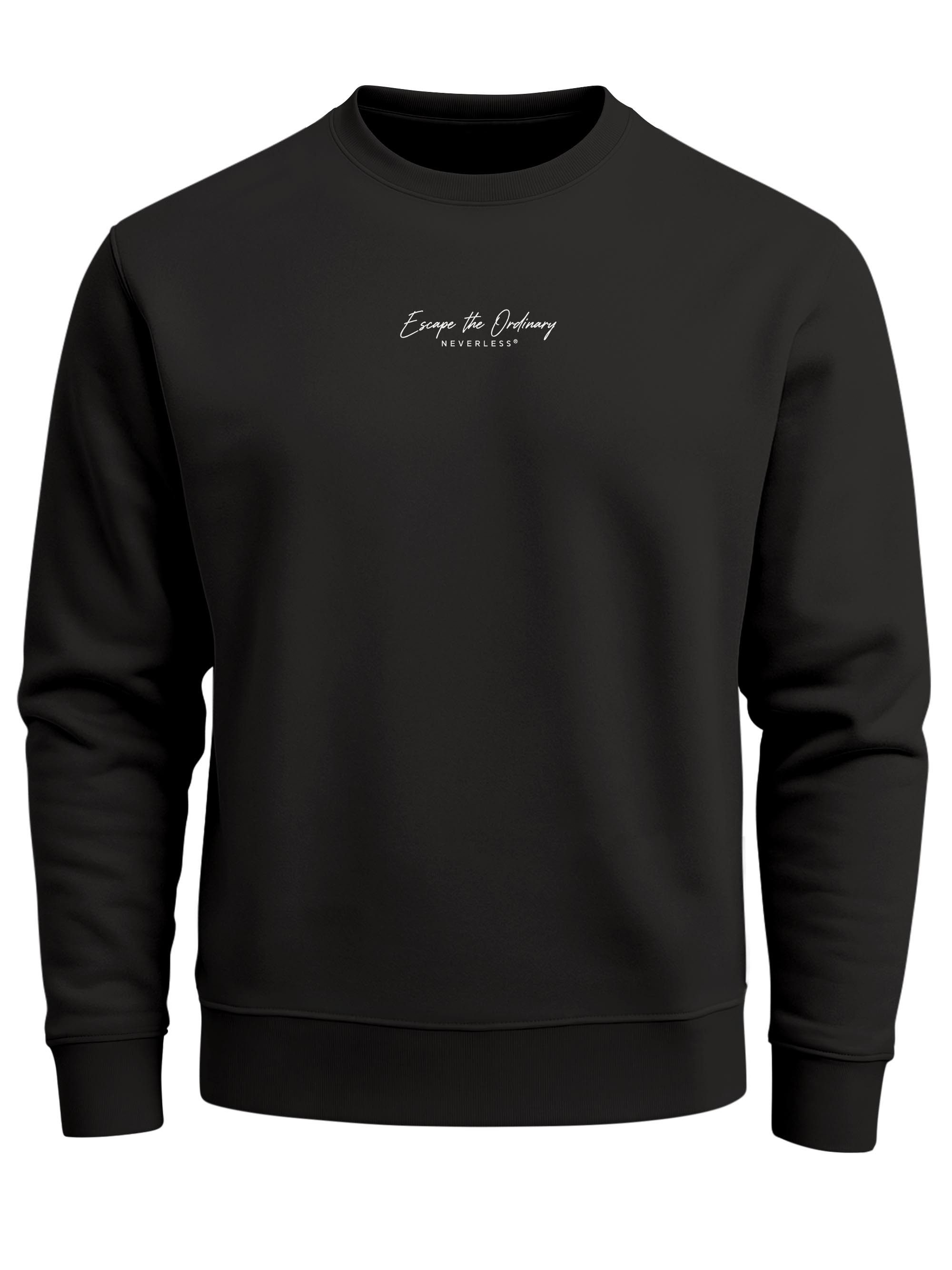 Neverless Sweatshirt Herren Sweatshirt mit Rückenprint - Escape the Ordinary - Regular Fit – Bild 4 von 5