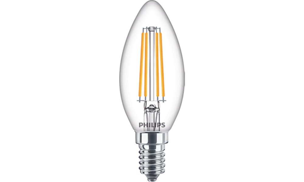 Philips Philips LED E14 B35 Kerze Filament Klar 6.5W=60W 806lm Warmweiß  2700K LED-Leuchtmittel, E14, Warmweiß