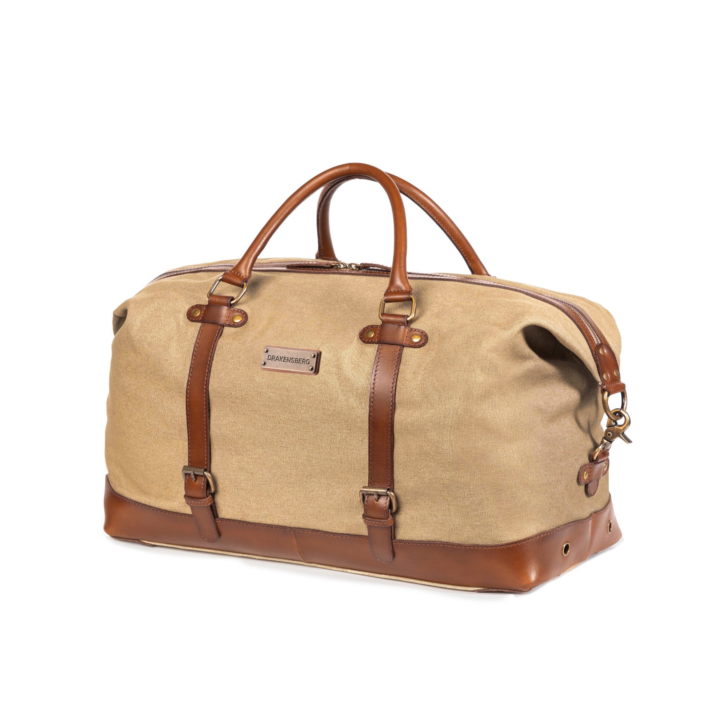 DRAKENSBERG Reisetasche Weekender »Owen« Khaki-Beige, für günstig online kaufen