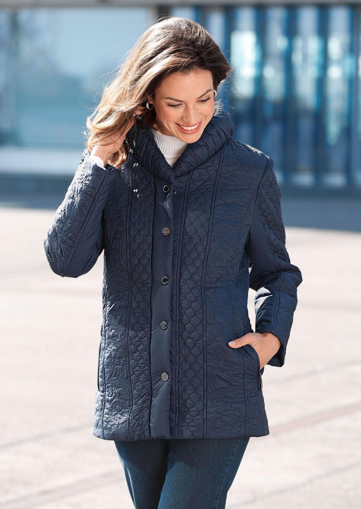 GOLDNER Kurzmantel Jacke mit attraktivem Stepp-Mustermix – Bild 4 von 5