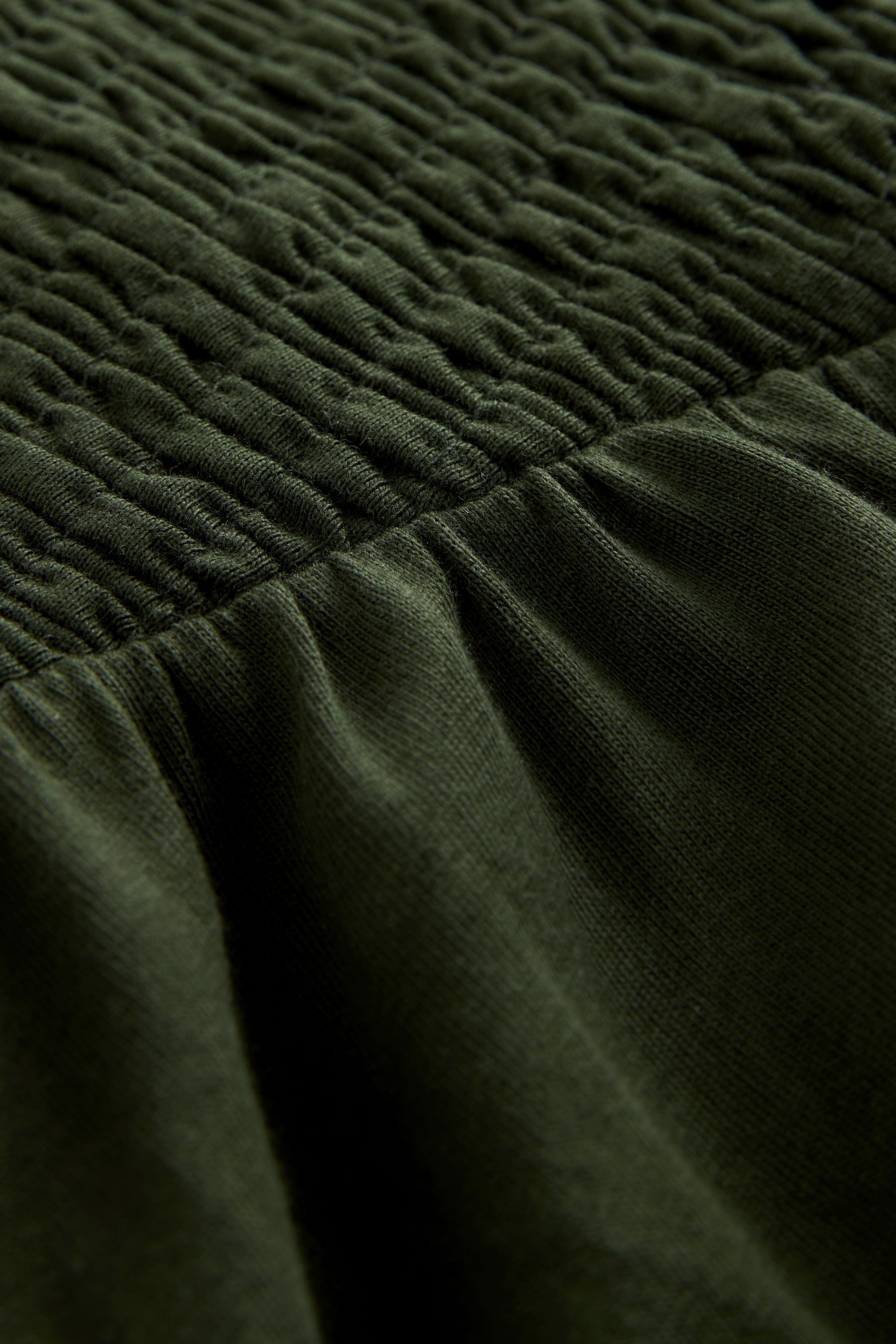 Next Midikleid Jersey-Midikleid mit gesmoktem Rumpf (1-tlg)