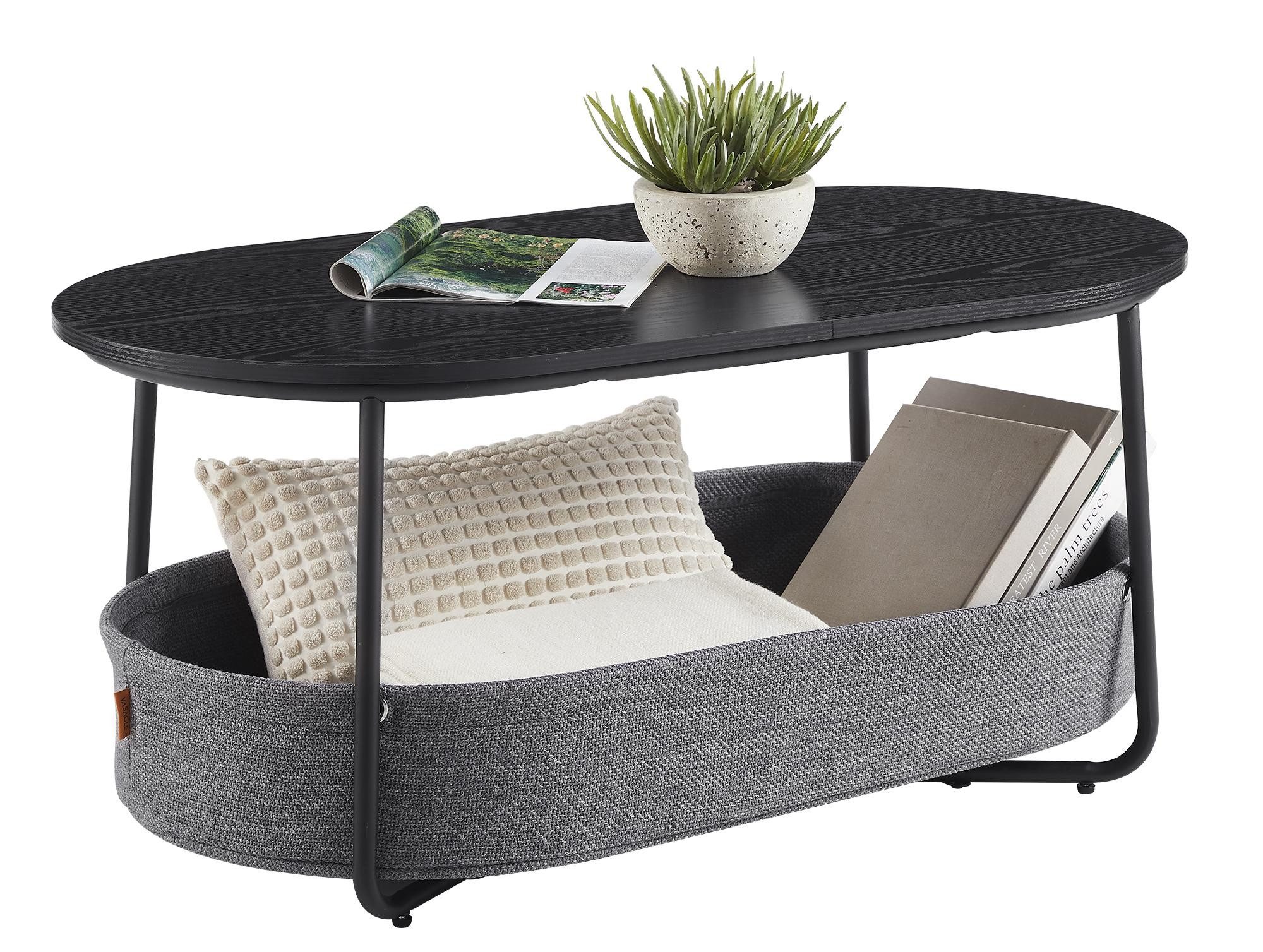 VASAGLE Couchtisch, Beistelltisch, Wohnzimmertisch mit Korb günstig online kaufen