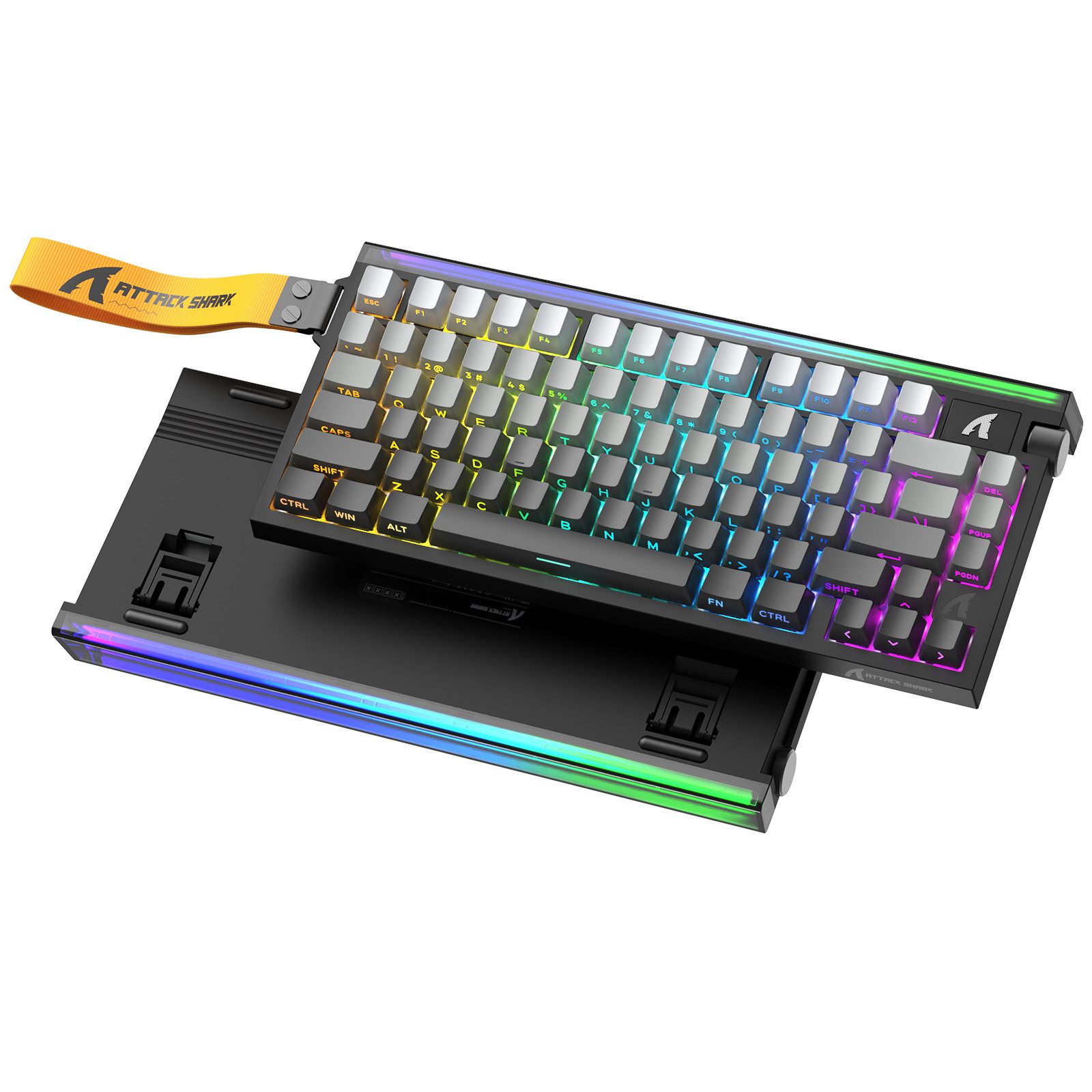 ATTACK SHARK R85 HE 8000Hz Rapid Trigger-Tastatur,0,005mm RT,Hall-Magnetic Switch Gaming-Tastatur (RGB-Lightbox, Hall-Magnetschalter,75% Gaming-Tastatur)