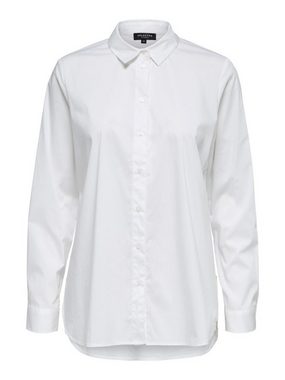 SELECTED FEMME Blusenshirt Classic Hemd Bluse Lange Langarm Tunika SLFORI mit Reißverschluss (1-tlg) 3858 in Weiß
