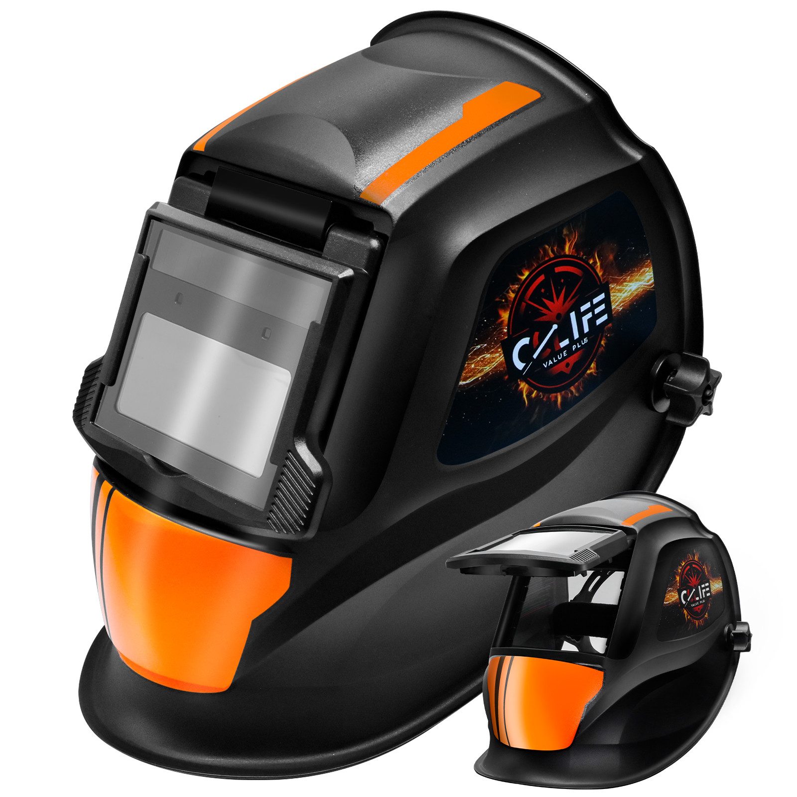 CCLIFE Schutzvisier Hochklappbarer Wahre Farbe Automatik Schweißhelm 1/1/2/2 DIN16