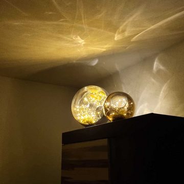s.luce Tischleuchte Orb LED-Dekolampe Klar, Warmweiß