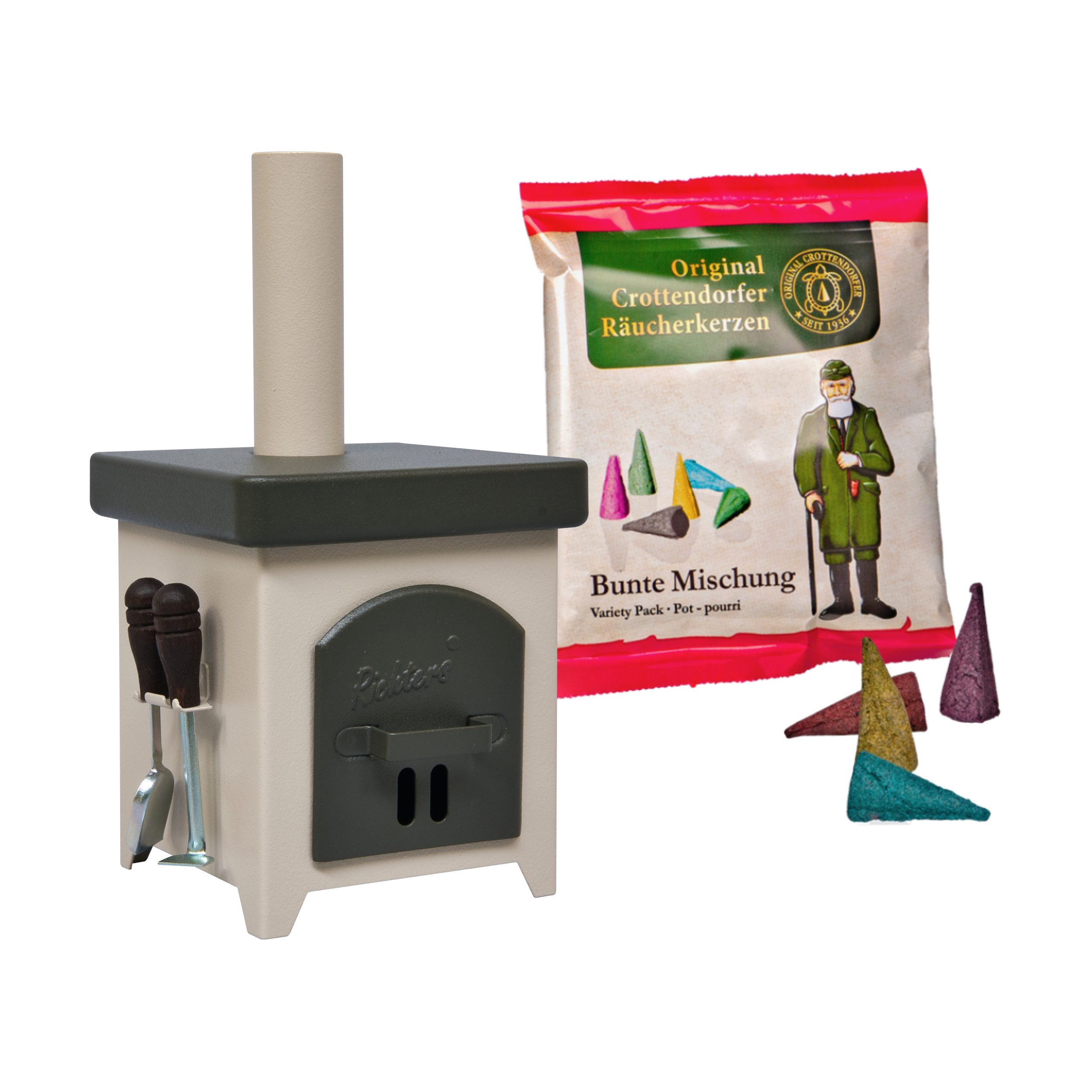 Crottendorfer Räucherhaus Crottendorfer Räucherkerzenofen Hüttenofen aus Feinblech, Echt Erzgebirge