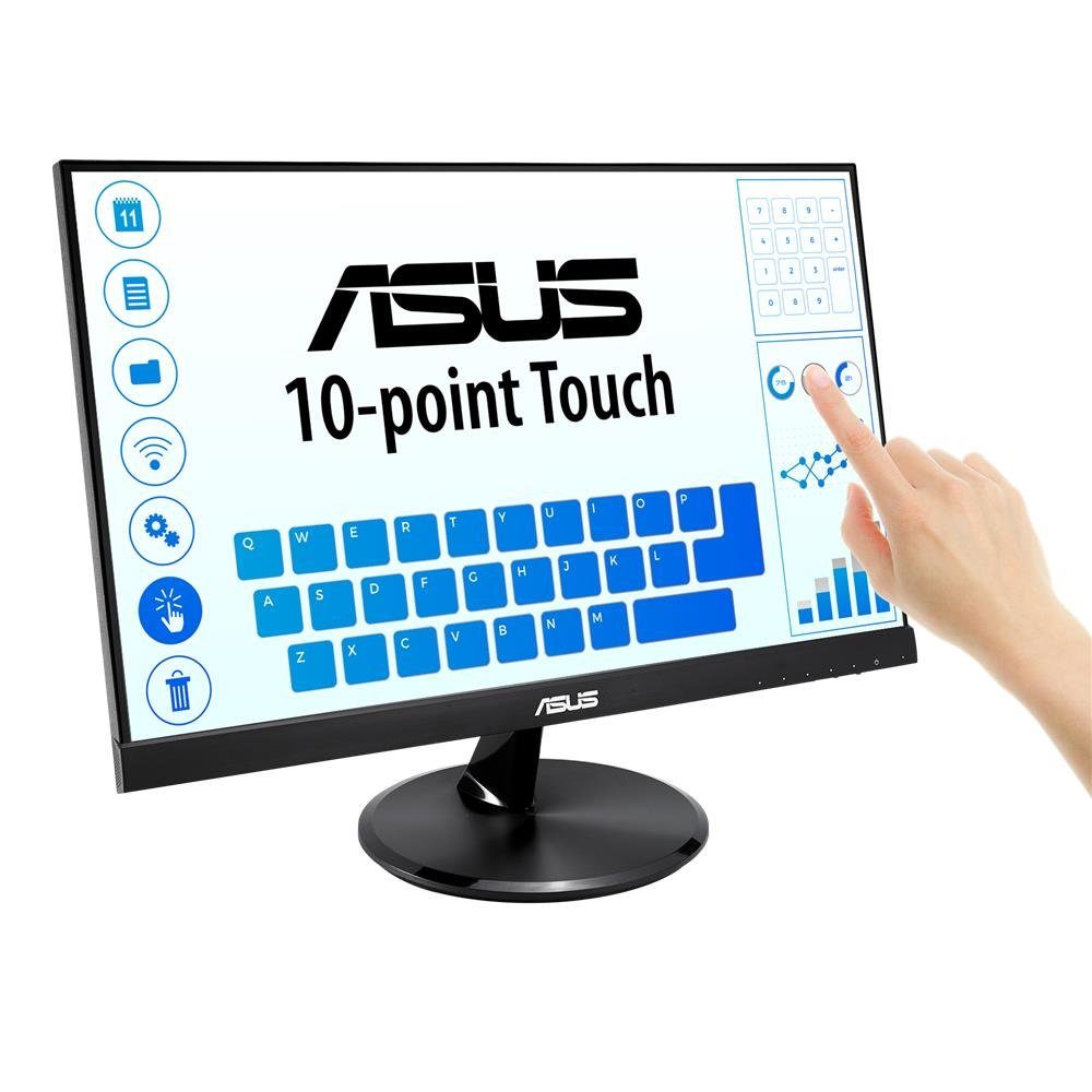 Asus VT229H Smart Monitor (54,60 cm/21,5 ", 1920 x 1080 px, Full HD, 5 ms Reaktionszeit, 83 Hz, IPS, Touch Monitor, 10-Punkt-Touchscreen, Flicker-Free, HDMI, schwarz)