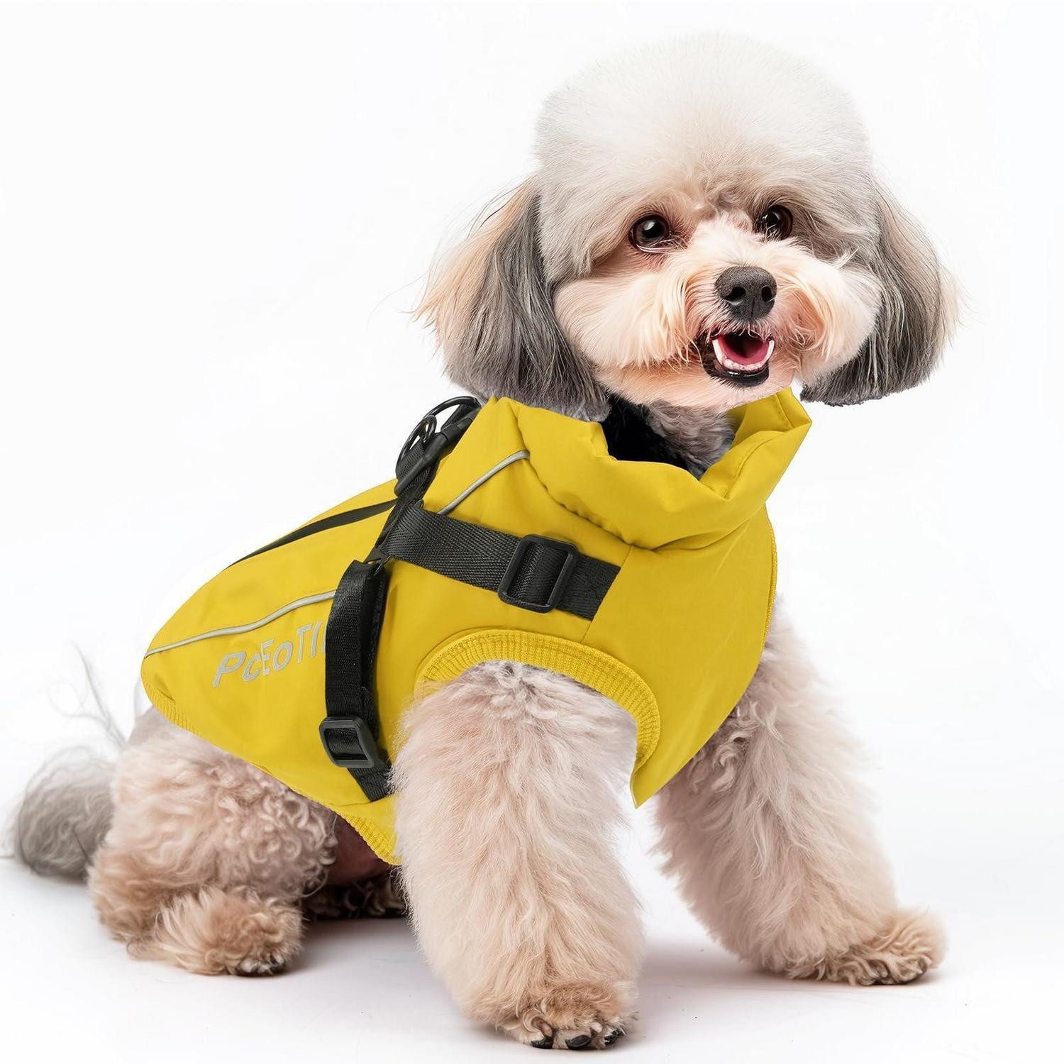 LuxusKollektion Hunderegenmantel Hundemantel wasserdicht Gelb XL
