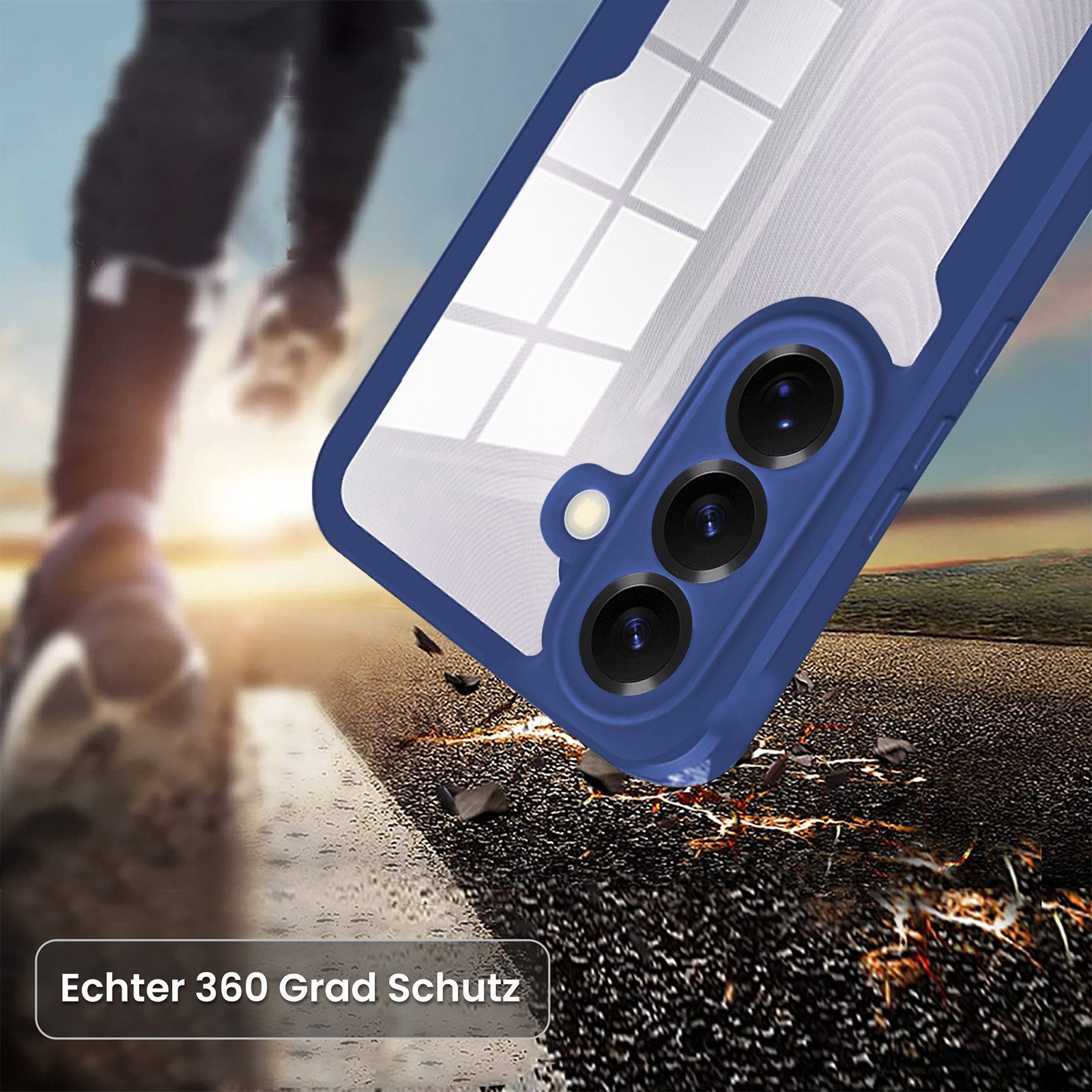 Tec-Expert Handyhülle 360 Grad Handy Hülle für Samsung Galaxy S26, Rundum Schutz Cover Case Bumper robust Vollschutz