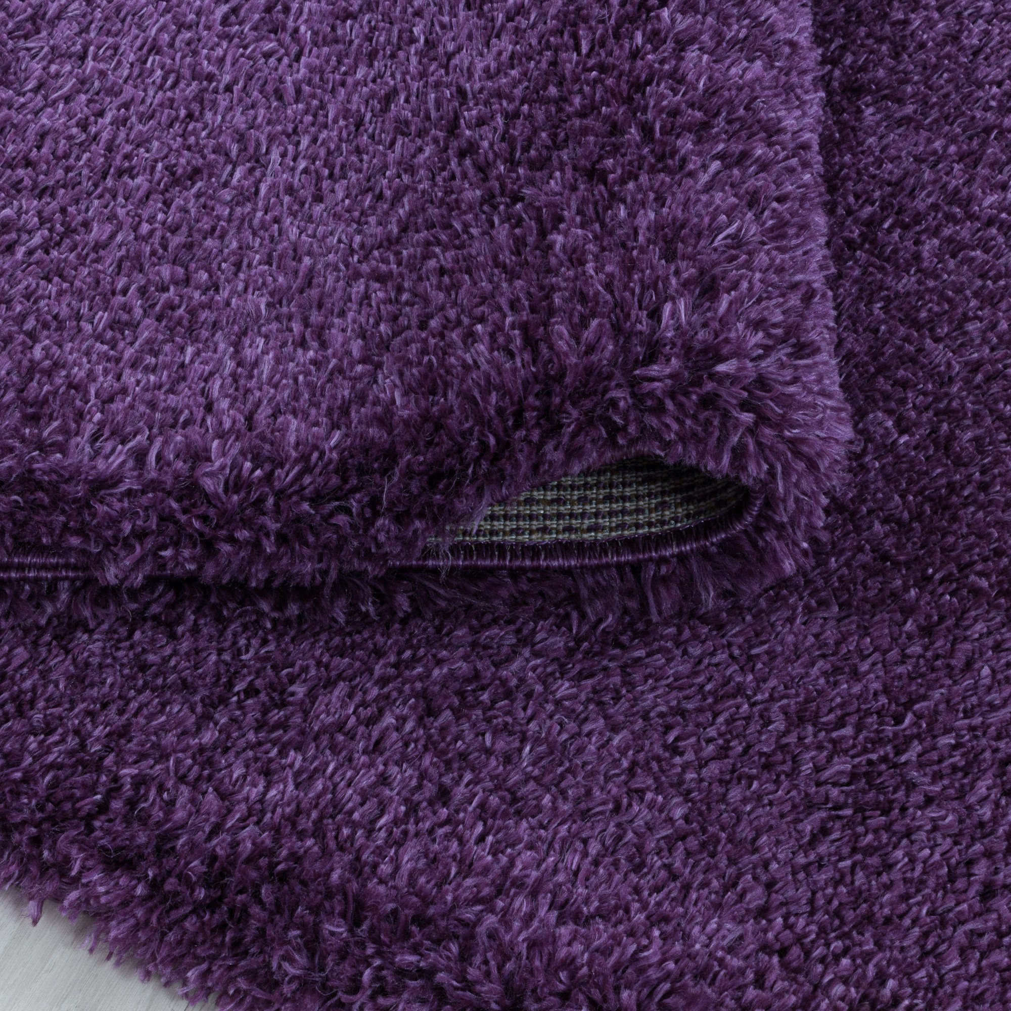 Carpettex Hochflor-Teppich Unicolor - Einfarbig, Rund, Höhe: 30 mm, Teppich Wohnzimmer Einfarbig Shaggy verschidene farben und größen