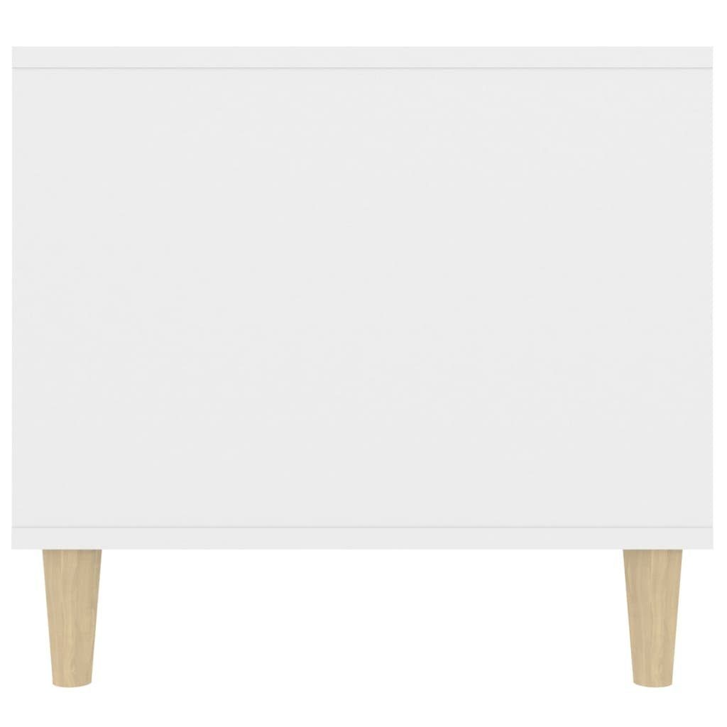 Weiß Couchtisch Weiß (1-St) Couchtisch vidaXL | Holzwerkstoff cm Weiß 90x49x45