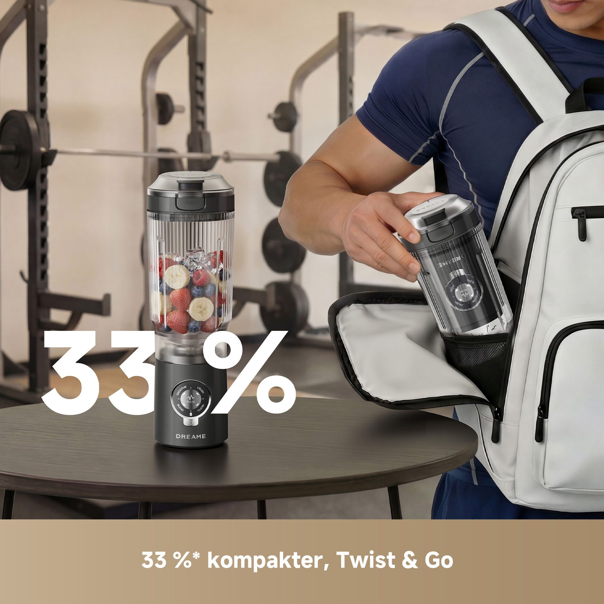Dreame Akku-Smoothie-Maker PortFresh Portable Blender, 120 W, USB-C, Akku, kompakt, mobil