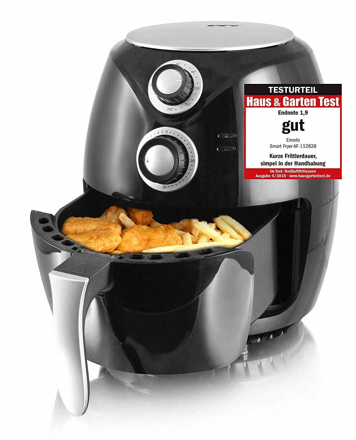 Emerio Heißluftfritteuse AF-112828 Air-Fryer mit 3,6 Liter Fassungsvermögen, 1400 W